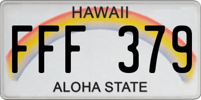 HI license plate FFF379