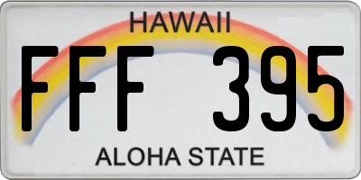 HI license plate FFF395