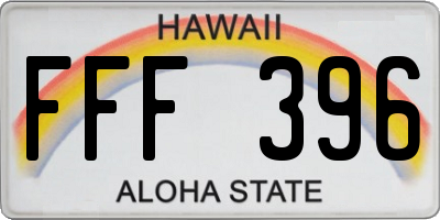HI license plate FFF396