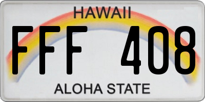 HI license plate FFF408
