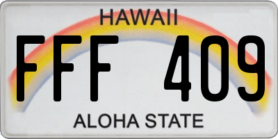 HI license plate FFF409