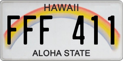 HI license plate FFF411