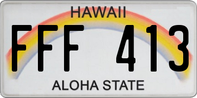 HI license plate FFF413