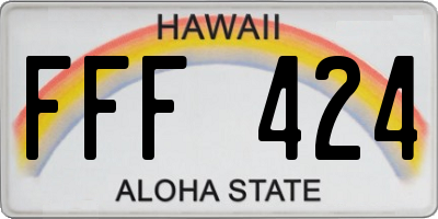 HI license plate FFF424