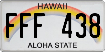 HI license plate FFF438