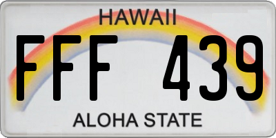 HI license plate FFF439