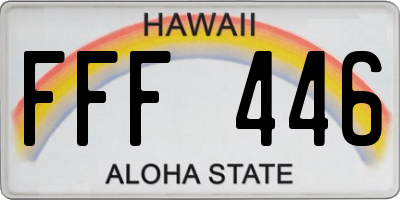 HI license plate FFF446