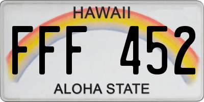 HI license plate FFF452