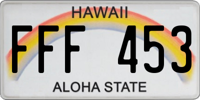 HI license plate FFF453