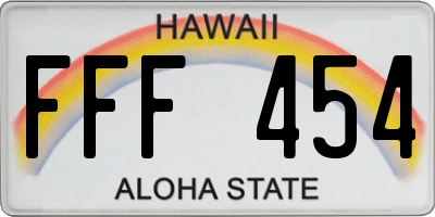HI license plate FFF454