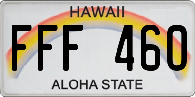 HI license plate FFF460