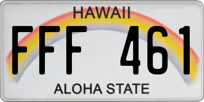 HI license plate FFF461