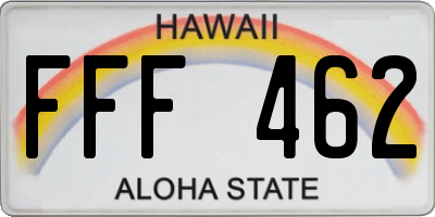 HI license plate FFF462