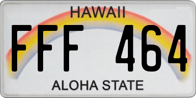 HI license plate FFF464