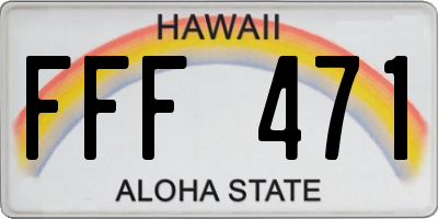 HI license plate FFF471