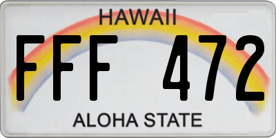 HI license plate FFF472