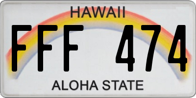 HI license plate FFF474