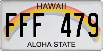 HI license plate FFF479