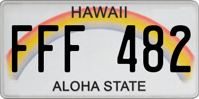 HI license plate FFF482