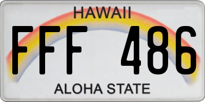 HI license plate FFF486