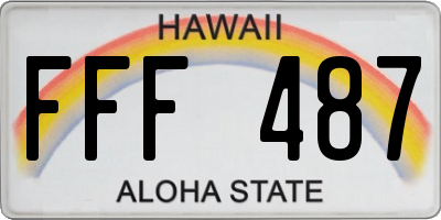 HI license plate FFF487
