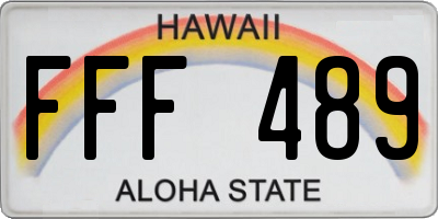 HI license plate FFF489