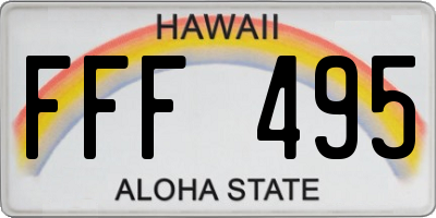 HI license plate FFF495