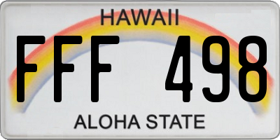 HI license plate FFF498