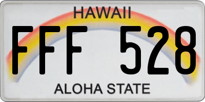 HI license plate FFF528