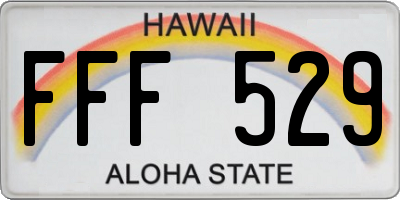HI license plate FFF529
