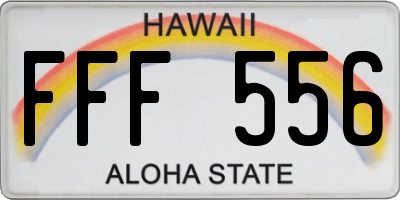 HI license plate FFF556
