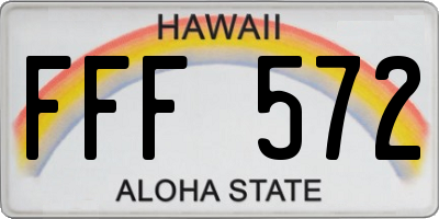 HI license plate FFF572