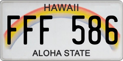 HI license plate FFF586