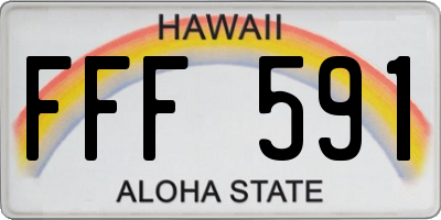 HI license plate FFF591