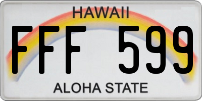 HI license plate FFF599