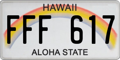 HI license plate FFF617