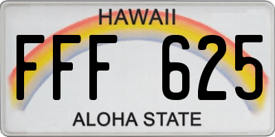 HI license plate FFF625