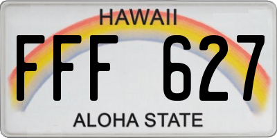 HI license plate FFF627