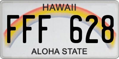 HI license plate FFF628