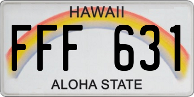 HI license plate FFF631