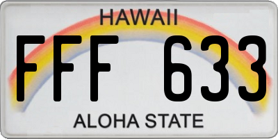 HI license plate FFF633