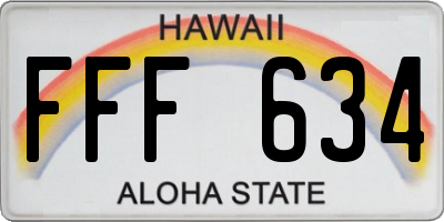 HI license plate FFF634