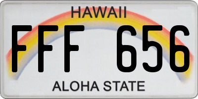 HI license plate FFF656
