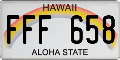 HI license plate FFF658
