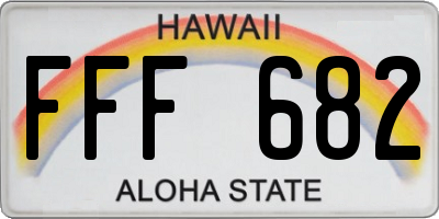 HI license plate FFF682
