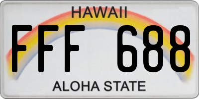 HI license plate FFF688
