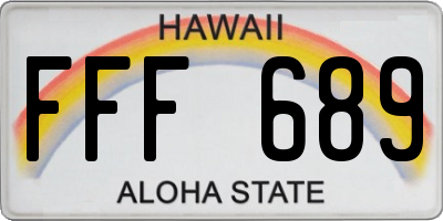 HI license plate FFF689