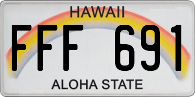 HI license plate FFF691
