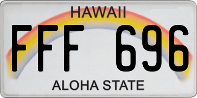 HI license plate FFF696
