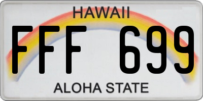 HI license plate FFF699
